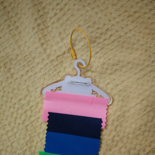 Cat Ribbon keychain/Pin