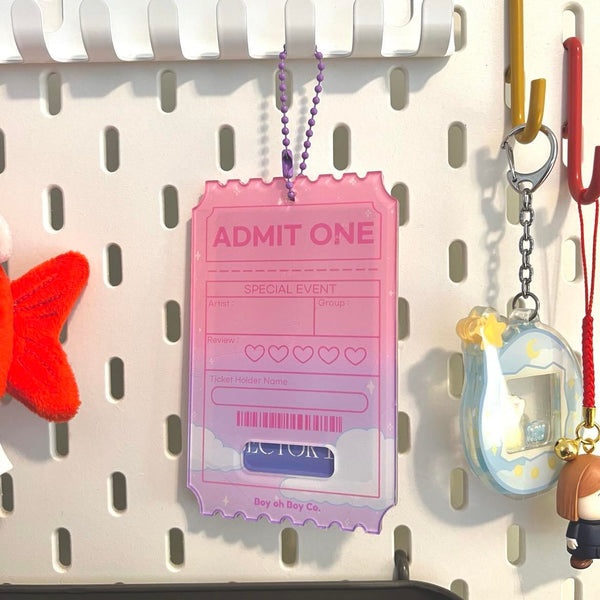 Admission Ticket Photocard Holder Keychain