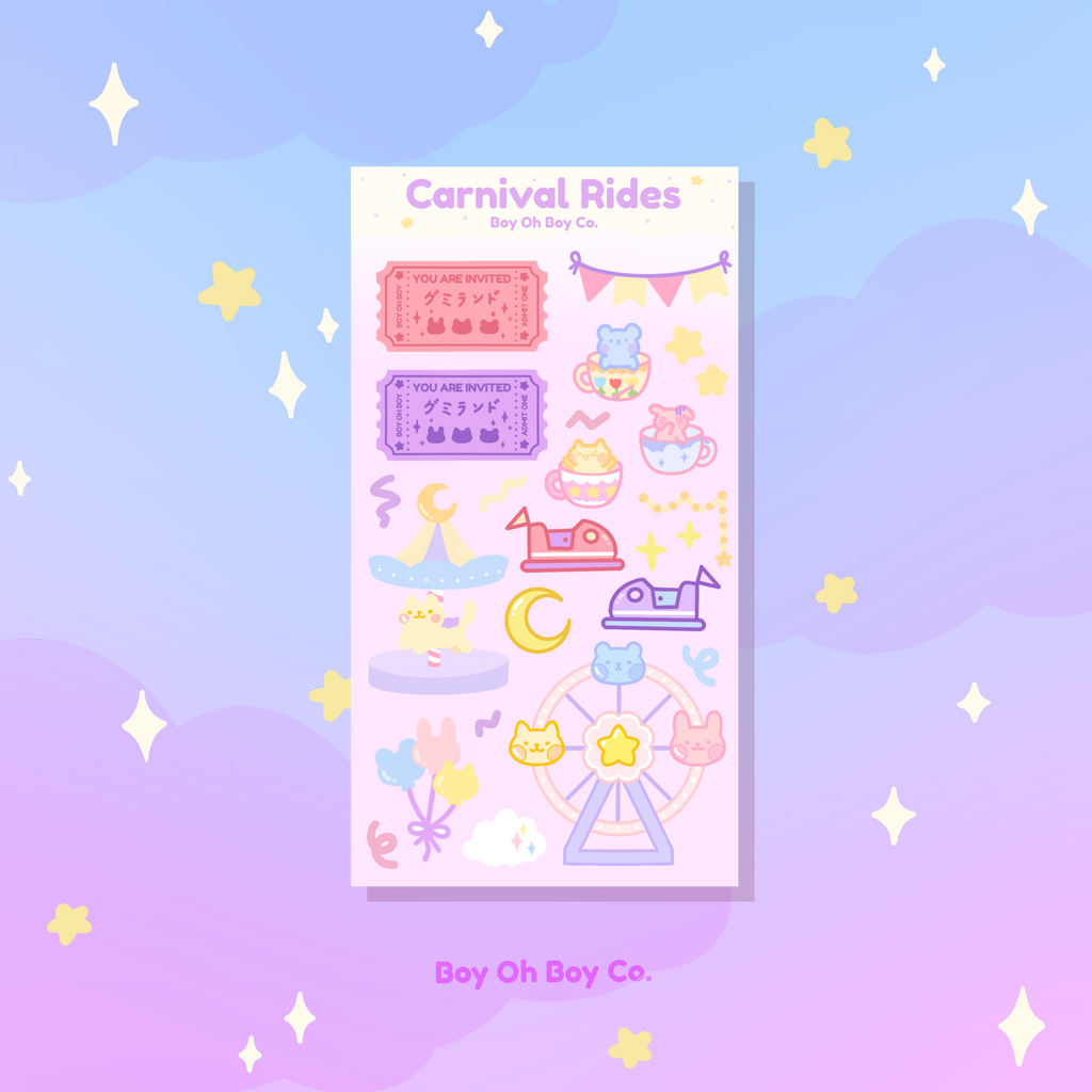 Carnival Rides Sticker Sheet – Boyohboy