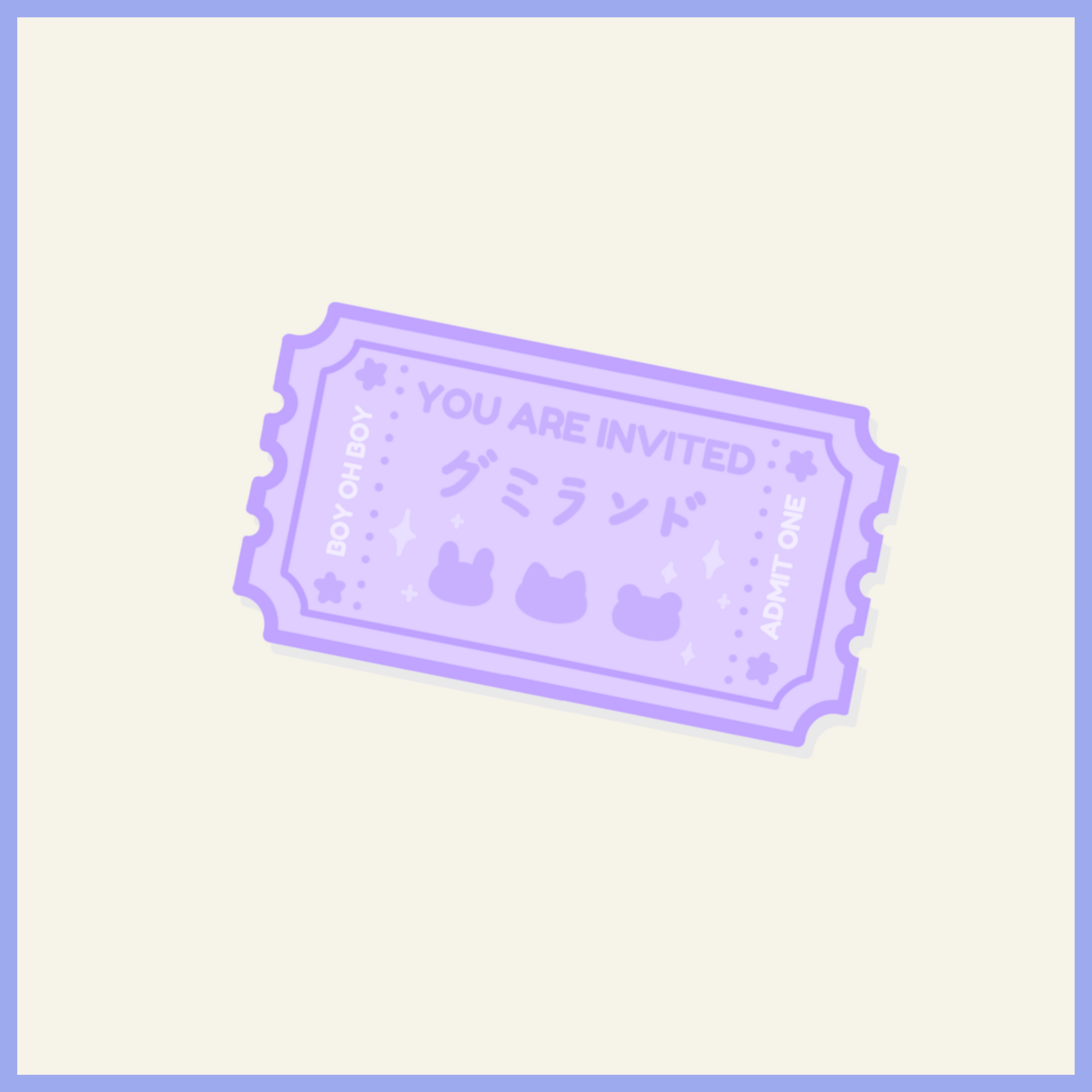 Glossy Carnival Admission Ticket Sticker