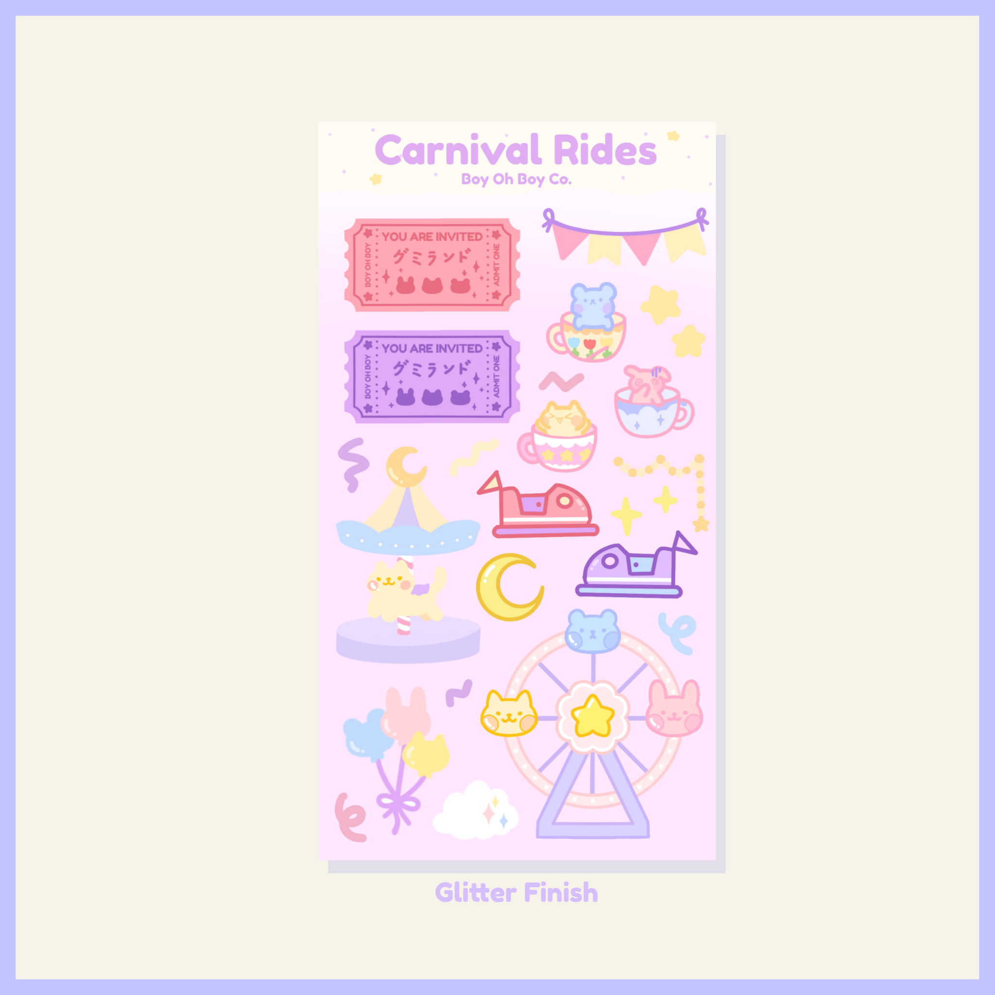 Carnival Rides Sticker Sheet