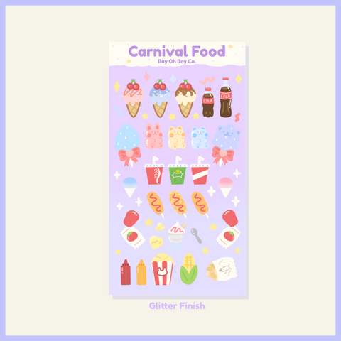 Carnival Snacks Sticker Sheet