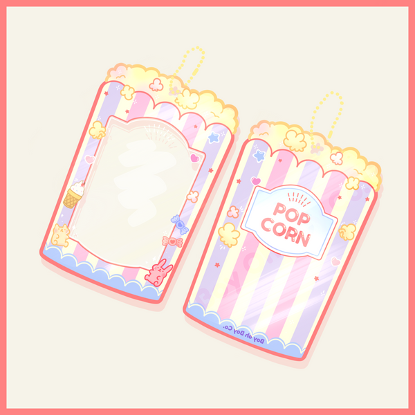 Popcorn Photocard Holder Keychain