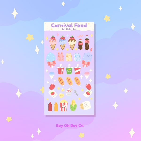 Carnival Snacks Sticker Sheet